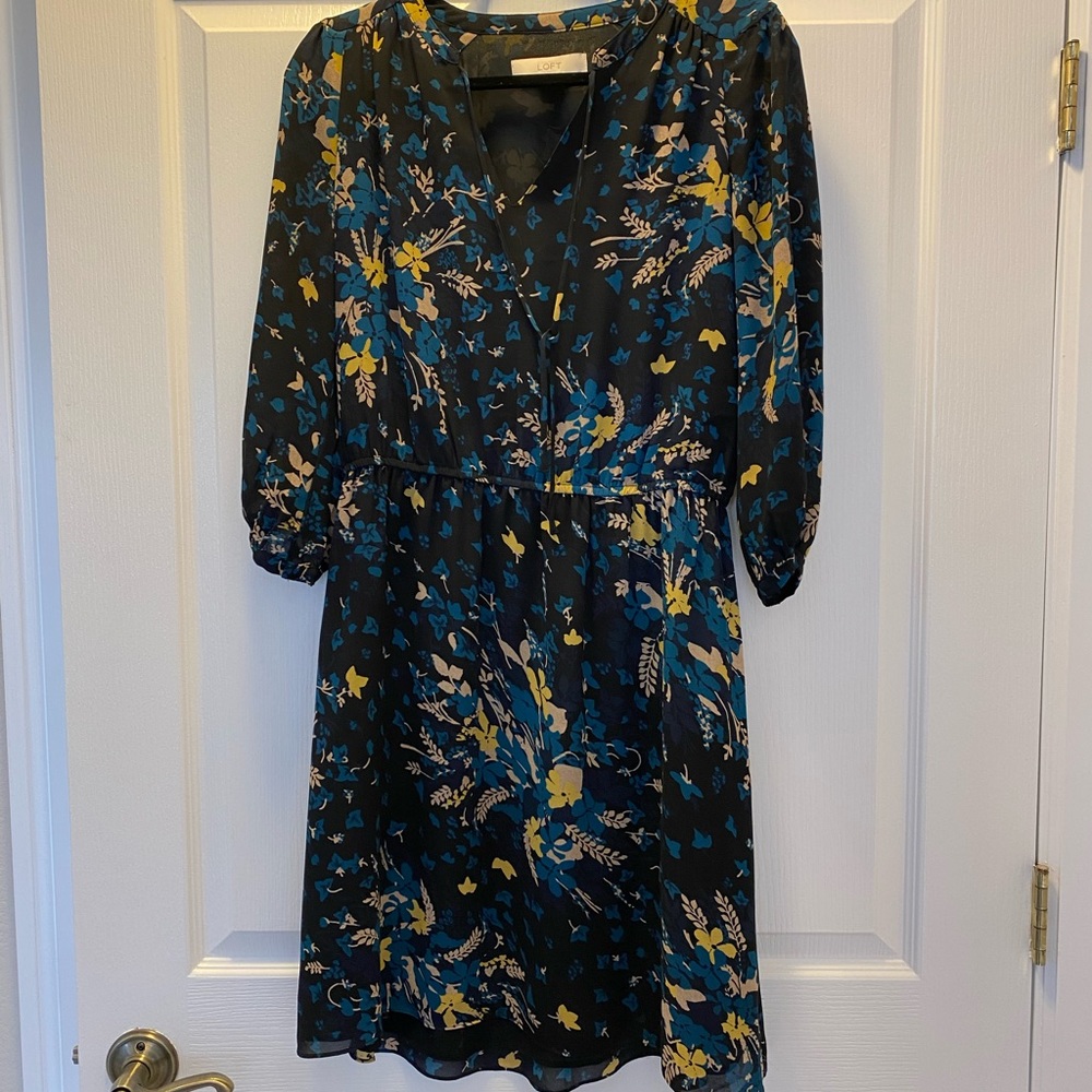 LOFT 3/4 length sleeve Dress